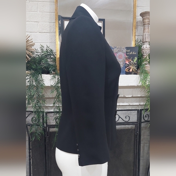 TAHARI Arthur S. Levine Classic Black Blazer Career Jacket Women's Sz 4 - Picture 2 of 13